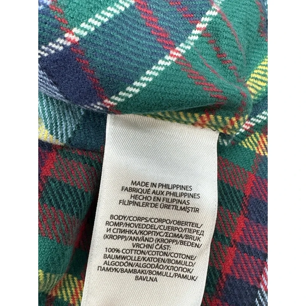 Polo Ralph Lauren Men's SM Classic Fit Green/Red/Yellow Plaid Flannel Shirt W1